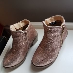 Girls Nicole Miller Metallic Sparkle Booties